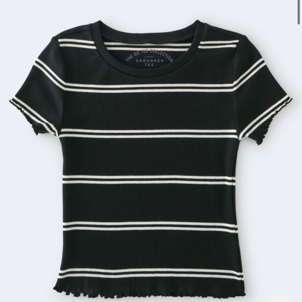 Aeropostale Striped Shrunken Tee